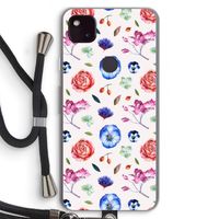 Bloemetjes: Pixel 4a 5G Transparant Hoesje met koord
