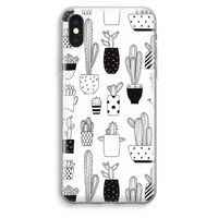 Cactusmotief: iPhone XS Max Transparant Hoesje