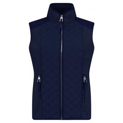 Bloomings - Blauw | Dames | Gilet | Blauw | XXL | regular | Kamst mode