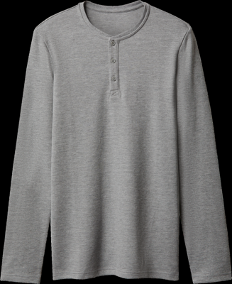 esmara Men Heren shirt met lange mouwen (Grijs, XL)