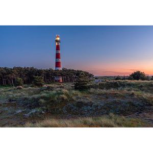 Inductiebeschermer - Vuurtoren met zonsondergang - 85x55 cm