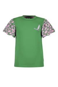 B.Nosy zomer t-shirt meisjes - jelly bean groen - print mouw - Thessa