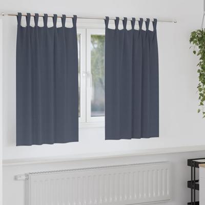 Gordijnen met gordijnen 2 pcs Antraciet Polyester