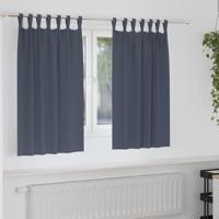 Gordijnen met gordijnen 2 pcs Antraciet Polyester