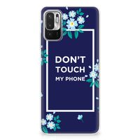 Xiaomi Redmi Note 10/10T 5G | Poco M3 Pro Silicone-hoesje Flowers Blue DTMP - thumbnail