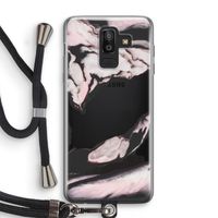 Roze stroom: Samsung Galaxy J8 (2018) Transparant Hoesje met koord
