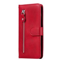 Xiaomi Redmi Note 10 Pro hoesje - Bookcase - Pasjeshouder - Portemonnee - Rits - Kunstleer - Rood