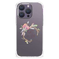 iPhone 15 Pro Stevig Bumper Hoesje Boho Text