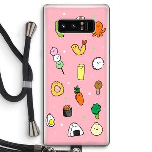 Happy bento friends: Samsung Galaxy Note 8 Transparant Hoesje met koord