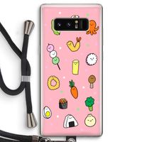Happy bento friends: Samsung Galaxy Note 8 Transparant Hoesje met koord