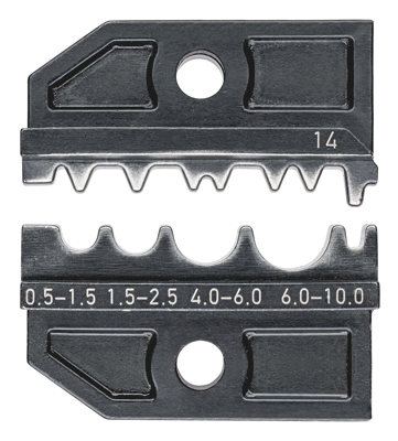 Knipex Krimpprofiel | Voor Niet-Geïsoleerde Klem-, Buis- en Perskabelschoenen | DIN 462 - 97 49 14