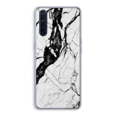 Witte marmer 2: Oppo A91 Transparant Hoesje
