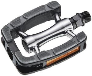 Union pedalen sp-823, aluminium non slip. grijs/zwart. 9/16" draad (hangverpakking)
