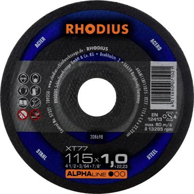 Rhodius 208698 Doorslijpschijf recht 115 mm 1 stuk(s) Staal