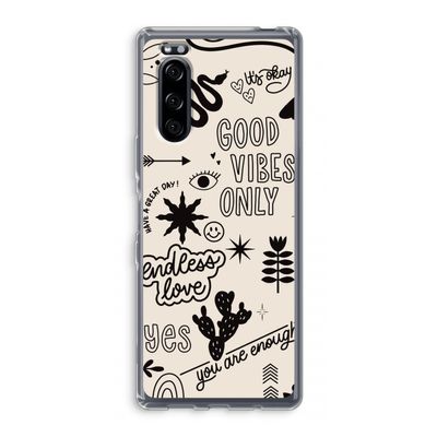 Good vibes: Sony Xperia 5 Transparant Hoesje