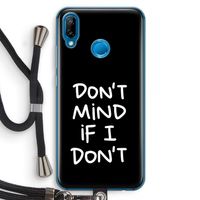 Don't Mind: Huawei P20 Lite Transparant Hoesje met koord
