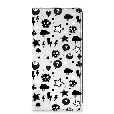 Mobiel BookCase Samsung Galaxy A21s Silver Punk Mobiel BookCase Samsung Galaxy A21s Silver Punk