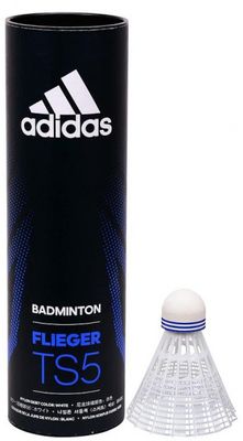adidas badmintonshuttles 7,5 cm nylon wit 6 stuks