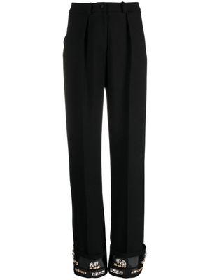 V:PM ATELIER pantalon droit Cosmo à ornements en cristal - Noir