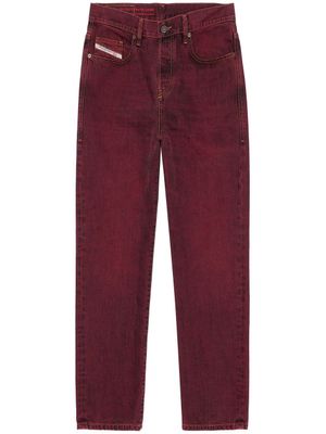 Diesel jean droit à taille haute - Rouge
