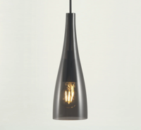 Hanglamp 'Embla' Nordlux modern E27 fitting zwart rookglas 300mm