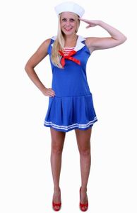 Marine vrouw jurkje blauw