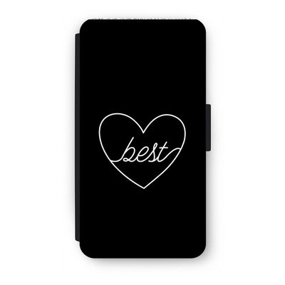 Best heart black: iPhone XS Flip Hoesje