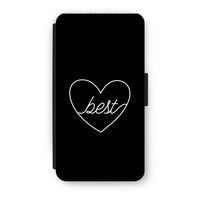 Best heart black: iPhone XS Flip Hoesje