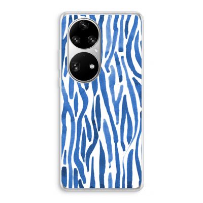 Blauwe nerven: Huawei P50 Pro Transparant Hoesje