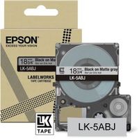 Epson C53S672087 labelprinter-tape Zwart op grijs LK