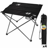 Vouwtafel Aktive Zwart Textiel 61 x 51 x 50 cm (4 Stuks) - thumbnail