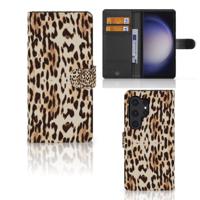 Samsung Galaxy S24 Ultra | Telefoonhoesje | Met pasjeshouder | Leopard