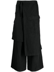 Maharishi pantalon asymétrique à poches cargo - Noir