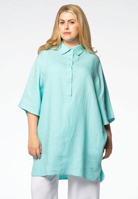 Yoek Blouse polo | Blauw | Maat 46/48