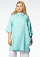 Yoek Blouse polo | Blauw | Maat 50/52