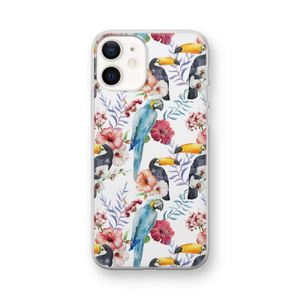 Bloemen tukan: iPhone 12 mini Transparant Hoesje