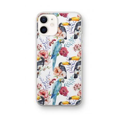 Bloemen tukan: iPhone 12 mini Transparant Hoesje
