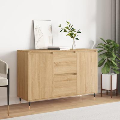 Dressoir 104x35x70 cm bewerkt hout sonoma eikenkleurig