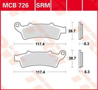 TRW Remblokken, en remschoenen voor de moto, MCB726 Allround organisch