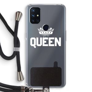Queen zwart: OnePlus Nord N10 5G Transparant Hoesje met koord