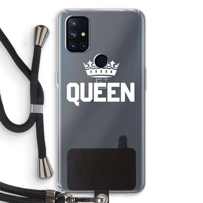 Queen zwart: OnePlus Nord N10 5G Transparant Hoesje met koord