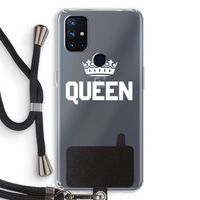 Queen zwart: OnePlus Nord N10 5G Transparant Hoesje met koord