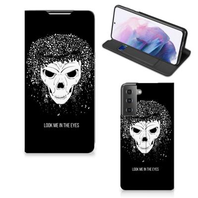 Mobiel BookCase Samsung Galaxy S21 Plus Skull Hair Mobiel BookCase Samsung Galaxy S21 Plus Skull Hair