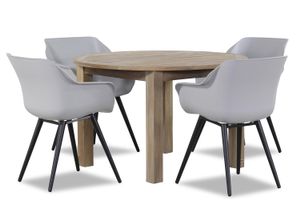 Hartman Sophie studio/Brighton rond 120 cm dining tuinset 5-delig