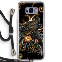 Huilende Wolf: Samsung Galaxy S8 Transparant Hoesje met koord