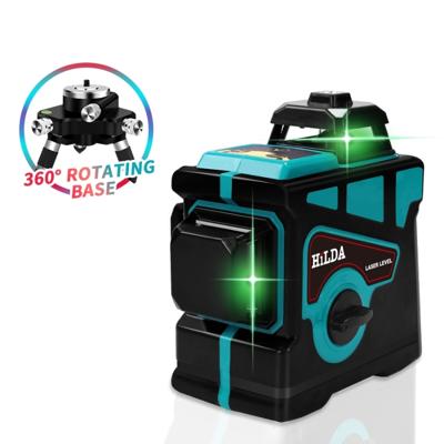 Hilda LS055 laser niveau 12 lijnen 3D Self-nivellering 360 cross horizontale verticale niveau groene balk