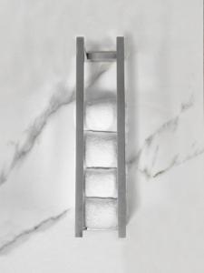 Handdoek rek Wiesbaden Loft | 50 cm | Wandmontage | Staal | Vierkant | Rvs look