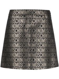 Moschino minijupe à logo en jacquard - Noir