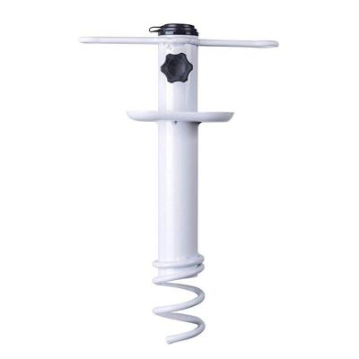 Marbueno Parasol Suction Staal Wit 35,5x15x6 cm Strand en Tuin 10506