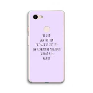 Relatief: Google Pixel 3 XL Transparant Hoesje